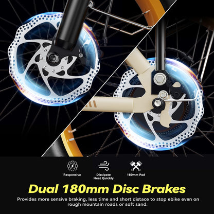 EUYBIKE Foldable Electric Bike for Adults, 48V 20Ah Removable Lithium Battery up to 80Miles, 20" Fat Tire 1000W Peak Motor Dirt Ebike