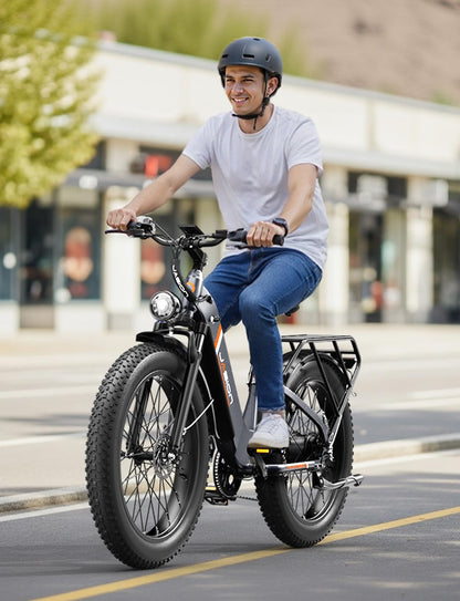 Jasion Thunder Electric Bike for Adults,1800W Peak Fat Tire E Bikes,26''x 4'',80 Miles with 864Wh Removable Battery Ebike