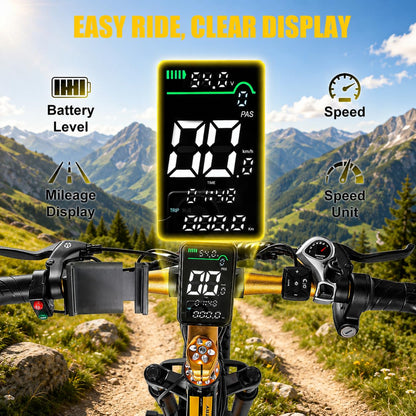 EOEOTWO Electric Bike for Adults, 26" Fat Tire Ebikes, 48V 15Ah