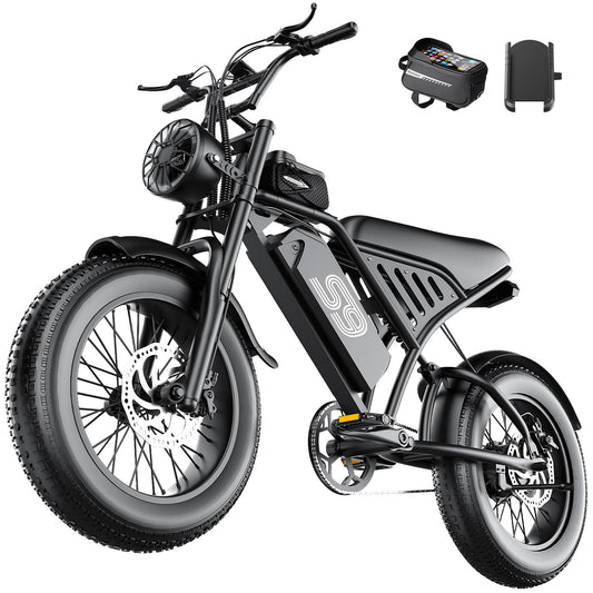 ASKGO Electric Bike for Adults Teens, 2500W Peak, 28/36 Mph & 65 Miles, 16/20" Fat Tire All-Terrain Electric Dirt Bike
