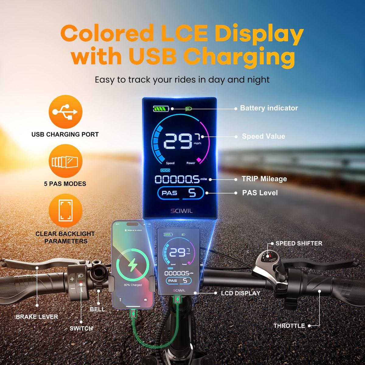Folding Electric Bike for Adults with Peak 1000W Motor, 48V 20AH Battery up to 80 Miles, 20" Fat Tire All Terrain Ebike