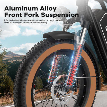 EUYBIKE Electric Bike for Adults, 20"x 4" Fat Tire Cargo Ebike, 1450W Peak Cargo Ebike with 48V 20AH Removable 960WH Battery