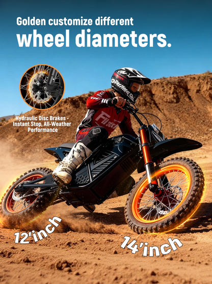 ESKUTE Electric Dirt Bike for Teens Adults, Mid-Drive Motor 3500W Peak, Electric Motorcycle 48V23Ah Battery