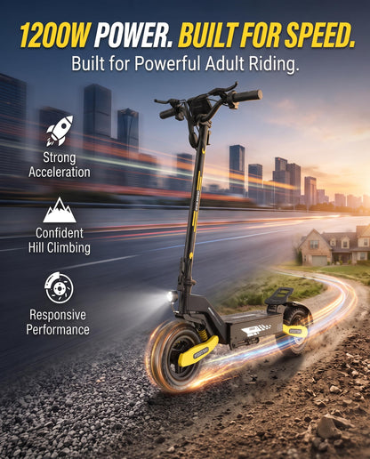 Electric Scooter for Adults,11" Off-Road Tires Fast E Scooter