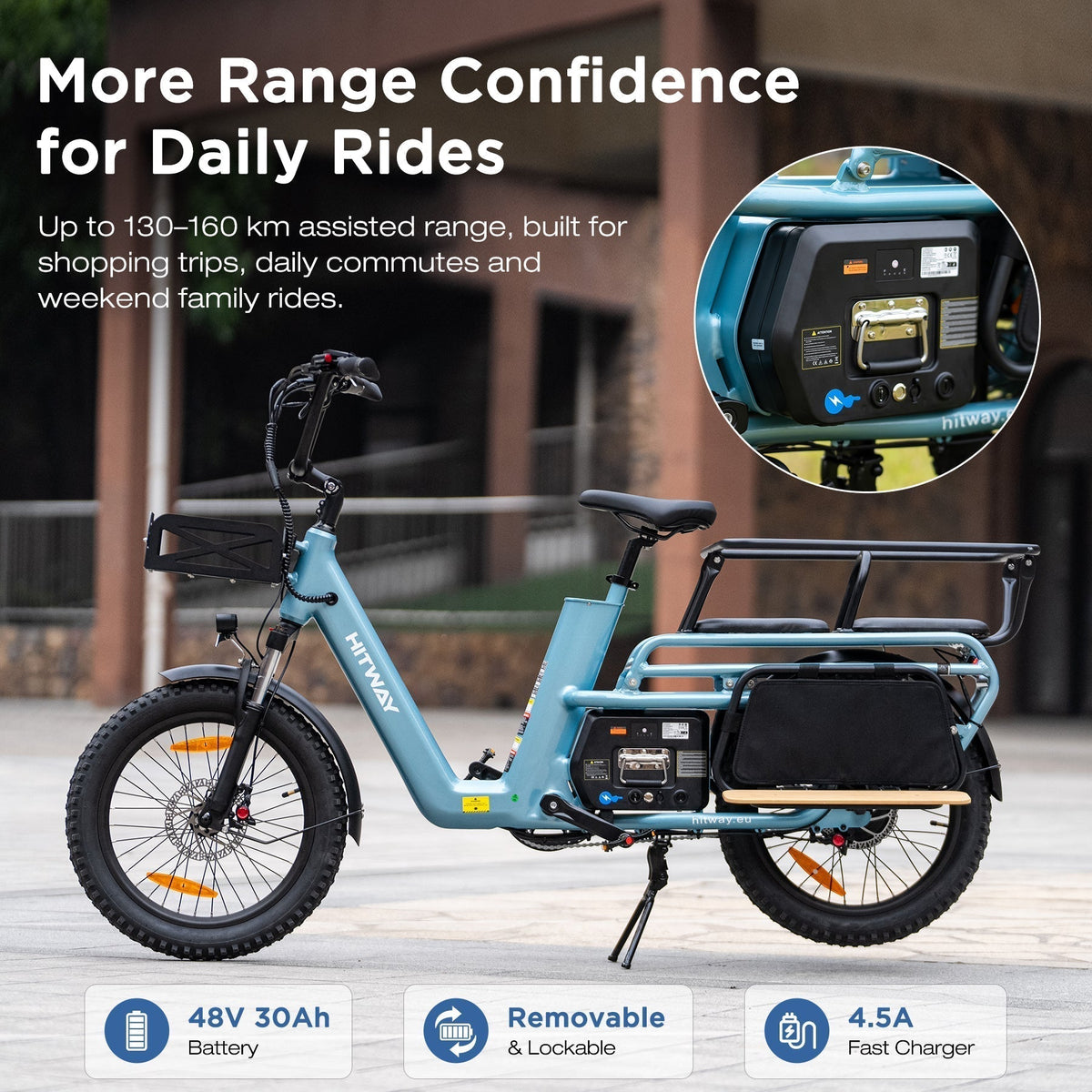 BK-T2 Longtail Electric Cargo Bike