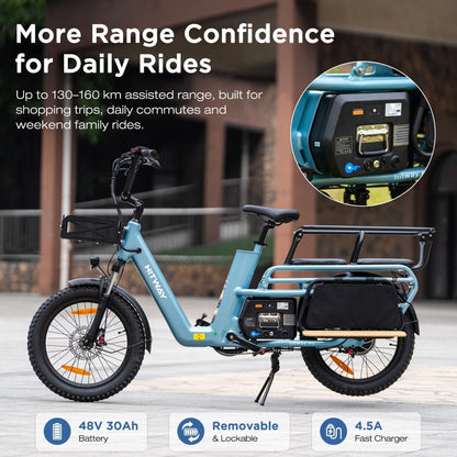 BK-T2 Longtail Electric Cargo Bike